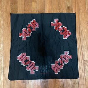 AC/DC 1986 Black Bandana with Red Logo